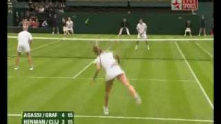 AgassiGrafHenmanClijsters Fun Mixed 09 Highlights [upl. by Anilev]