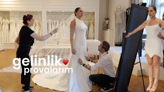 GELİNLİK PROVALARIM👰🏼‍♀️ düğün öncesi hazırlıklar after elbiselerim ayakkabı alışverişim part 1 [upl. by Nahte247]