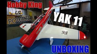 HKing Yak11 Red Reno Racer EPO 1450mm PNF 57quot 6S power RC plane Unboxing [upl. by Yanrahs]