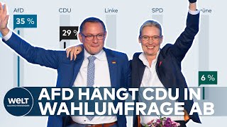 LANDTAGSWAHL IN SACHSEN AfD laut InsaWahlumfrage klar auf Platz eins [upl. by Shara]