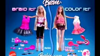 Barbie Totally Hair Braid It amp Color It Commercial 2008 [upl. by Nnanaej]