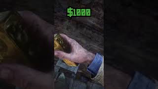 3000 in 30 seconds 6 Gold Bars Location rdr2 gaming funny shorts [upl. by Snej]