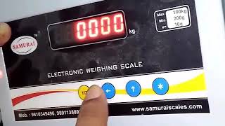 Samurai Electronic Weighing Scale Calibration  100 kg Indian Weighing Scale Calibration Setting [upl. by Hinze]