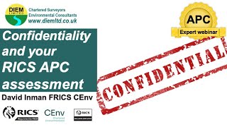 Confidentiality and your RICS APC assessment [upl. by Ditmore]