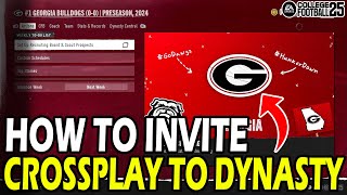 How to Invite Cross Play Friends in Online Dynasty  College Football 25 [upl. by Bab400]