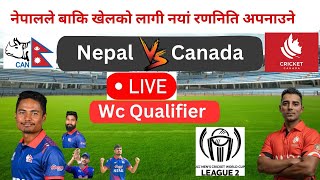 NEPAL VS Canada ODI LIVE ICC LEAGUE 2 28TH MATCH  NEPAL VS Canada LIVE 2024 ODI  LEAGUE 2 LIVE [upl. by Shulem]