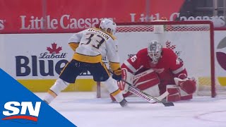 Viktor Arvidsson Notches Hat Trick With Penalty Shot [upl. by Kcirdneked]