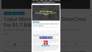 SilverCrest Coeur Mining smallcapstocks silver firstmajestic [upl. by Anauqed]