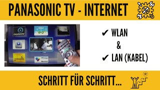 Panasonic TV Internet Einrichtung Wlan fähig machen GANZ EINFACH [upl. by Pacificas190]