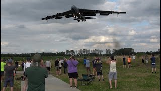 ROYAL INTERNATIONAL AIR TATOO RIAT 2024 WEDNESDAY ARRIVALS  F16s B52 amp MORE [upl. by Cardinal]