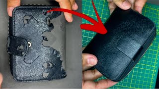 How to Restore Leather Purse  Purse Leather Restoration  Wallet Leather Repair DIY [upl. by Brantley]