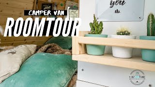 Van Roomtour VW T5 Campervan wir zeigen euch unseren Van  Selbstausbau mit kleinem Budget [upl. by Andaira671]