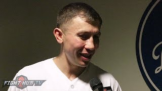 GENNADY GOLOVKIN ON CANELOS BUFF PHYSIQUE quotMAYBE HES HEAVY MAYBE HES SLOWER BUT I KNOW MY JOBquot [upl. by Aydan]