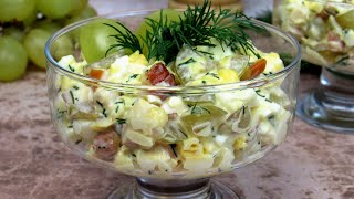 Салат Сказочная поляна с копченой курицей и грибами [upl. by Adile]