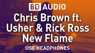 Chris Brown ft Usher amp Rick Ross  New Flame  8D AUDIO [upl. by Arihay]