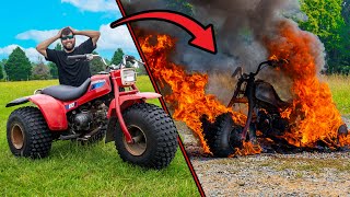 My NEW ThreeWheeler Caught on FIRE [upl. by Ellierim517]