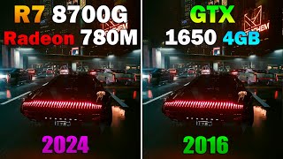 Ryzen 7 8700G Radeon 780M vs GTX 1650 4GB  Test in 10 Games 1080p [upl. by Nawek]