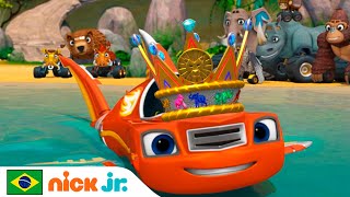 Blaze e os Monster Machines  Blaze o tubarão  Nick Jr em Português [upl. by Fiore]