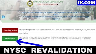 How to Revalidate NYSC  NYSC REVALIDATION  NYSC REVALIDATION WITH MOBILE PHONE 20232024 [upl. by Casimire]