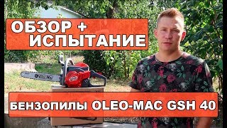 Обзор и испытание бензопилы OleoMac GSH 40 [upl. by Ecirpac884]