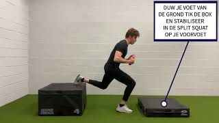 Bulgarian split squat jump to box and back [upl. by Kopp]