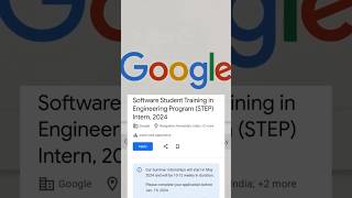 Google Internship Software STEP Intern 2024 [upl. by Drahser676]