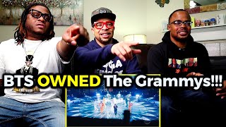 BTS OWNED The Grammys  BTS Dynamite Grammy Performance REACTION [upl. by Fradin778]