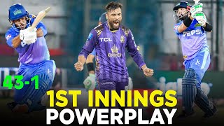 PSL 9  1st Innings Powerplay  Quetta Gladiators vs Multan Sultans  Match 30  M2A1A [upl. by Ynomrah85]