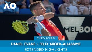 Daniel Evans v Felix AugerAliassime Extended Highlights 3R  Australian Open 2022 [upl. by Tterraj]