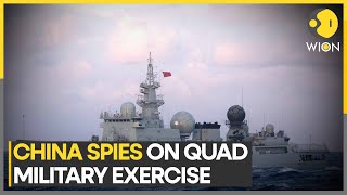 Chinese spy over Malabar naval exercise off Australian waters with ‘over 300’ satellites  WION [upl. by Hanni680]