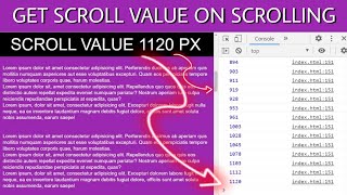 Get Scroll Position On Scroll With JavaScript [upl. by Epul]