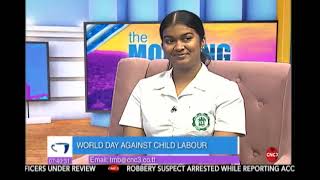 World Day Against Child Labour Interview on CNC3s the Morning Brew [upl. by Buff]