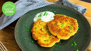 Knusprige Linsenbratlinge mit Tzatziki  Einfaches vegetarisches Rezept [upl. by Ettezel]