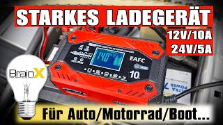 LADEGERÄT Autobatterie Motorrad Boot mit REPARATUR Funktion [upl. by Ajtak]