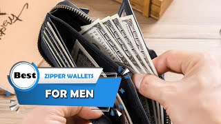 Best Zipper Wallets for Men Buying Guide  Top 5 Review 2023  Slim Leather Zipper Wallets [upl. by Michaud]