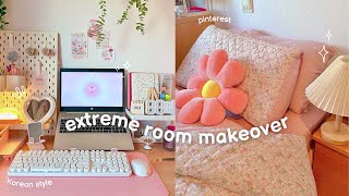 Aesthetic room desk makeover 2024🌷koreaninspired  Pinterest🎀 IKEA haul🛍️Limited budget🌸 [upl. by Onilegna]