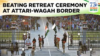 Watch Beating Retreat Ceremony At Attari Wagah Border Ahead Of Republic Day  26 January [upl. by Mignon]