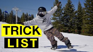 26 Snowboard TRICKS to Learn This Weekend [upl. by Pepi]