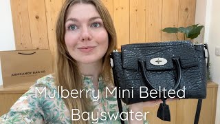 Mulberry Mini Buckle Bayswater Bag Review [upl. by Skcirdnek]