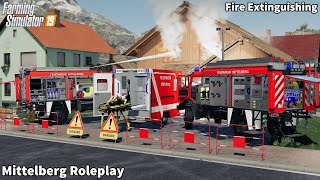 Fire Extinguishing House Caught Fire Street Cleaning │Mittelberg│Multiplayers Role Play│FS 19 [upl. by Neu]