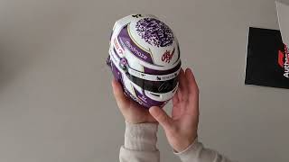 REVIEW UNBOXING Bell HP77 mini helmet F1 authentic 12 Helmet Guanyu Zhou half scale helmet Ferrari [upl. by Akiram]