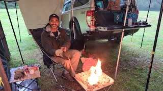 Best Car Tent Ever Camping In Heavy Rain [upl. by Aneg]