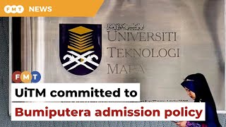 UiTM says committed to Bumiputera admission policy [upl. by Eneryc582]