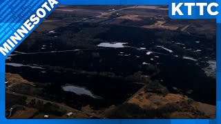 WATCH Aerials of Waseca wildfire damage [upl. by Leahcimrej]