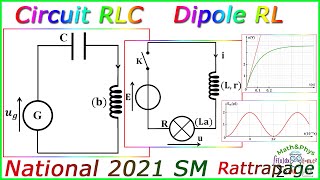 Circuit RLC  RLC Libre  Dipole RL  Examen National 2021 SM  Exercice 8 [upl. by Efi]