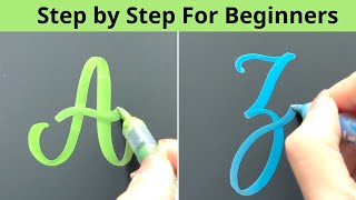 How to write 3D English alphabet from A to Z  A wonderful handwriting tutorial to use shadows [upl. by Uhile]