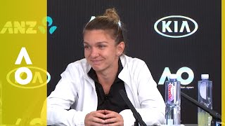 Simona Halep press conference SF  Australian Open 2018 [upl. by Enniotna]