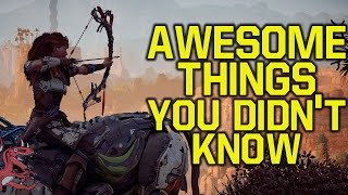 Horizon Zero Dawn AWESOME THINGS you DIDNT KNOW Horizon Zero Dawn Gameplay PS4 Pro [upl. by Ardied56]