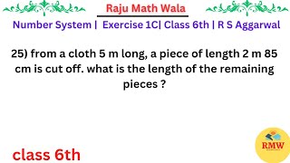 R S Aggarwal maths solutions  Class 6th  Exercise 1c  Question number 25 [upl. by Phyllida]