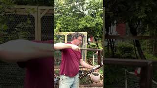 Testing the new Schnepper crossbow  with pompoms renaissance woodworking livinghistory [upl. by Inahteb]